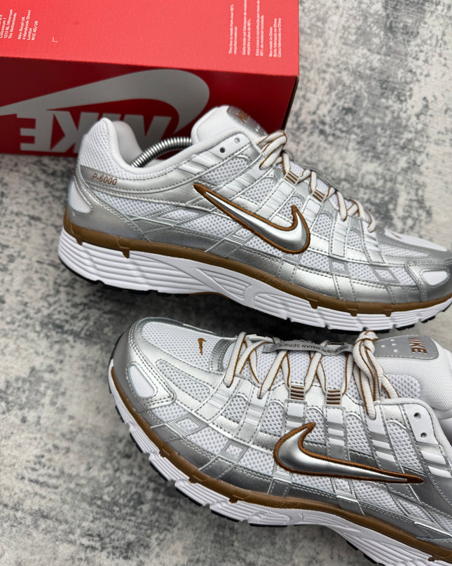 Nike P-6000 White/Silver/Brown