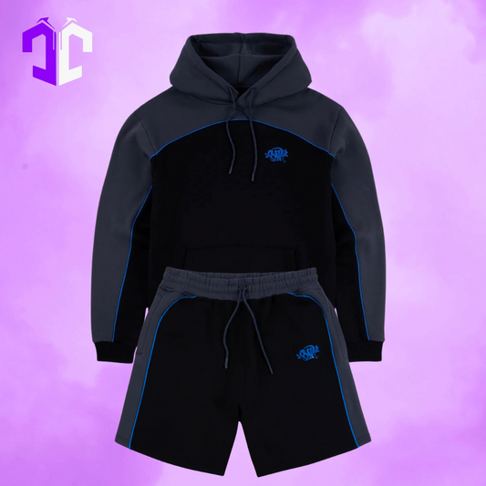 Syna World Hoodie/Shorts Set - Black/Blue