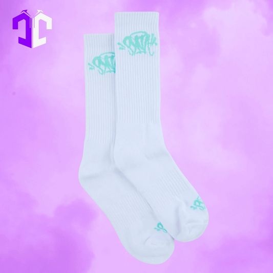 Syna World Socks 2 Pack - White/Aruba Blue