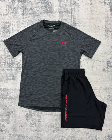 Under Armour Wordmark Tech Set - Grey/Black/Red