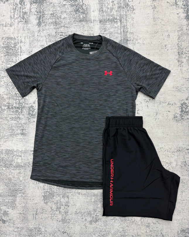 Under Armour Wordmark Tech Set - Grey/Black/Red