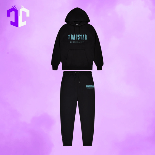 Trapstar Decoded Tracksuit - Black/Light Blue