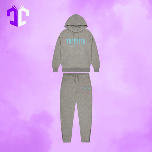 Trapstar Decoded Tracksuit - Grey/Light Blue