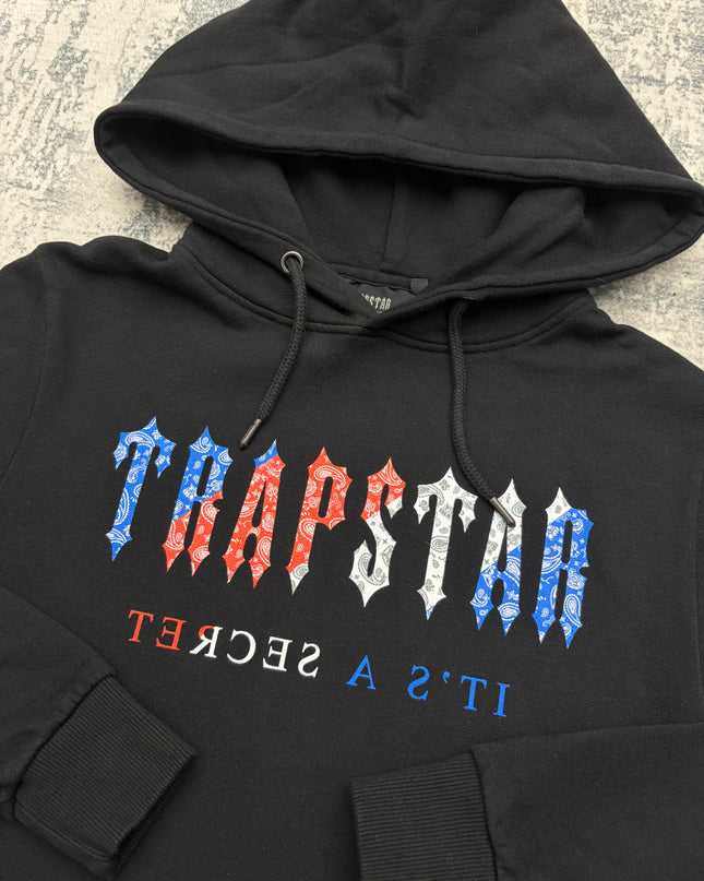 Trapstar Paisley Revolution Hoodie - Black/Multi