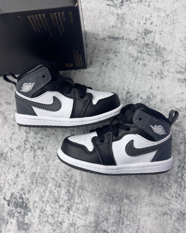 Air Jordan 1 Mid Toddler - Black/Grey