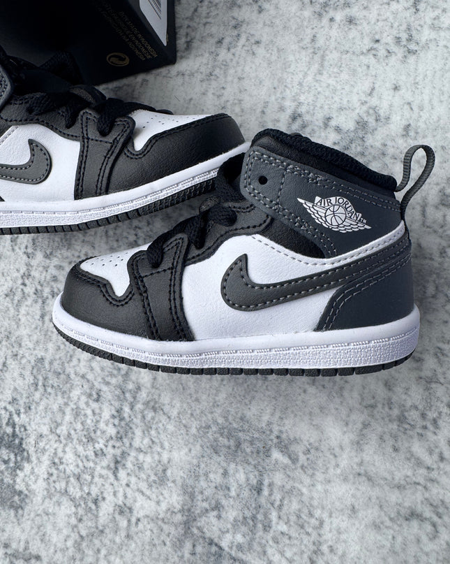 Air Jordan 1 Mid Toddler - Black/Grey