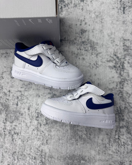 Nike Air Force 1 EasyOn Toddler - White/Deep Blue