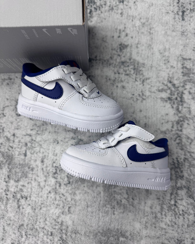 Nike Air Force 1 EasyOn Toddler - White/Deep Blue